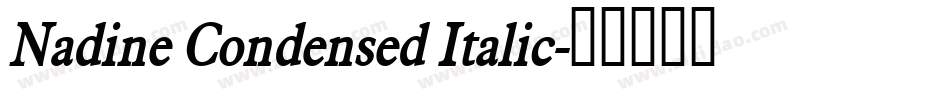 Nadine Condensed Italic字体转换
